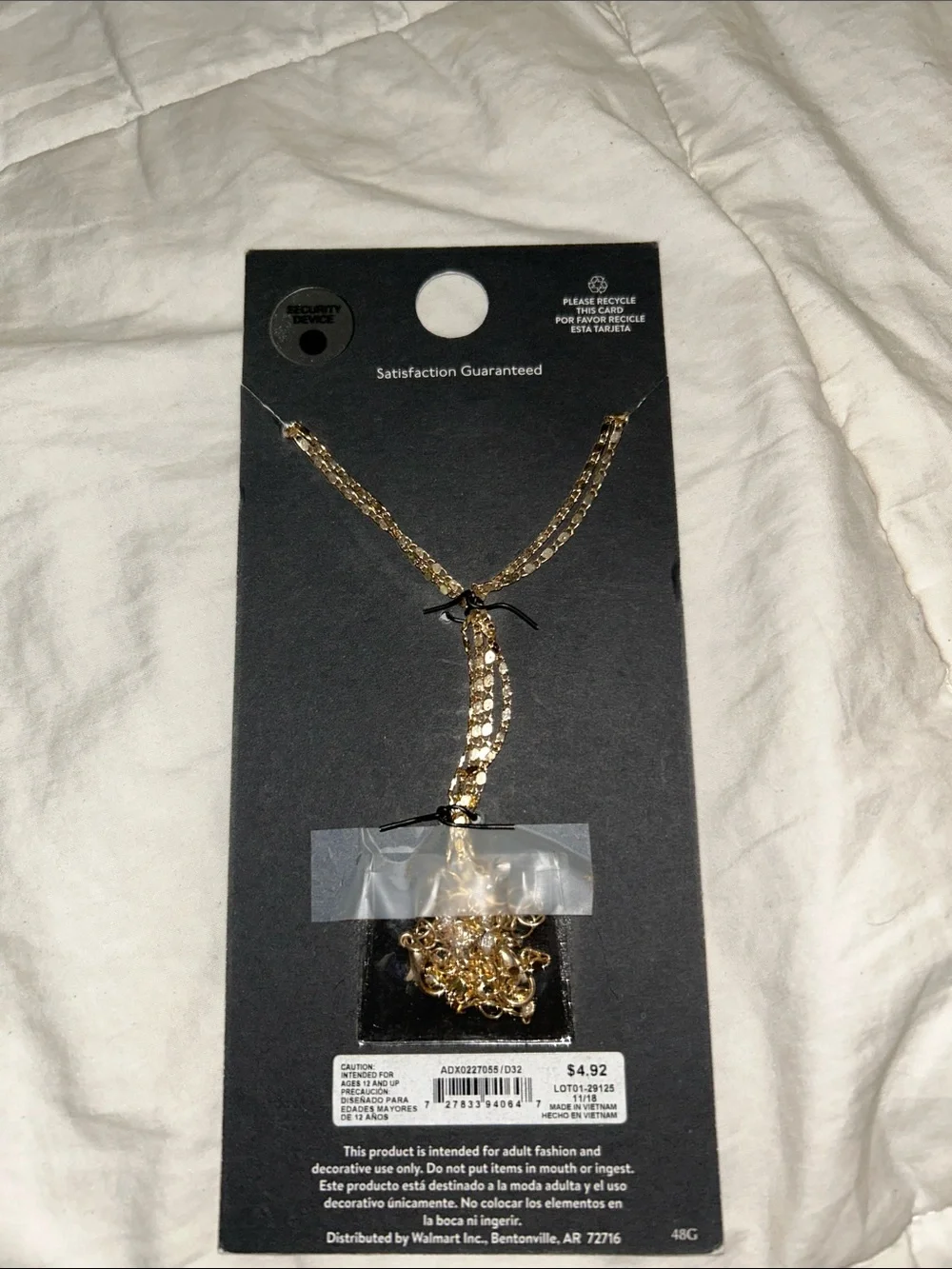 No Boundaries Gold Tone Layered Necklace Set, “M” Initial, NWT